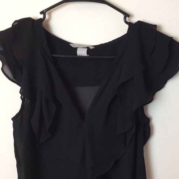 H & M. Black sheer top. Size 8. - Picture 2 of 8